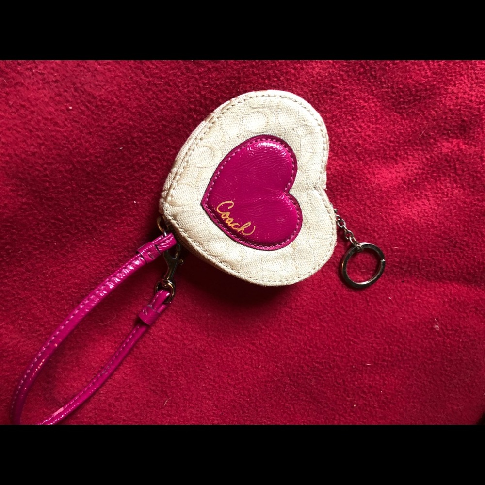 Coach coin pouch key chain authentic